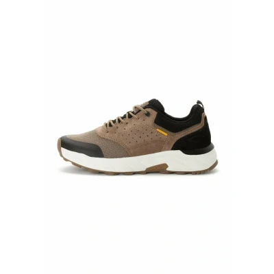 Afbeelding van camel active Sneaker Sneakers laag, Heren, Maat: 40, Schlamm schwarz Leer en textiel