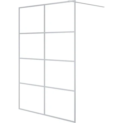 Afbeelding van VidaXL Inloopdouchewand 140x195 cm transparant ESG glas zilverkleurig