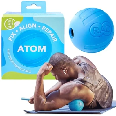 Afbeelding van RAD Atom Extra Stevige Massagebal Grotere Spiergroepen Eco Vriendelijke Siliconen Zelfmassage, Mobiliteit en Herstel Vrij van BPA, Latex Plastic