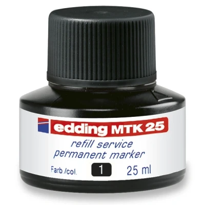 Image de Recharge d&#039;encre pour marqueur permanent Noir MTK25 Edding