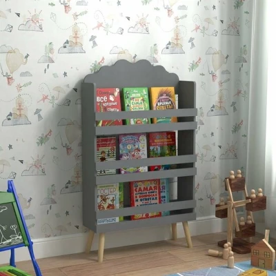 Afbeelding van Lina Kinderboekenkast Grijs 100x58x18 cm
