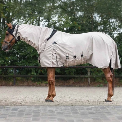 Afbeelding van Qhp Eczeemdeken Hoodie Beige Lichtbruin 145/195