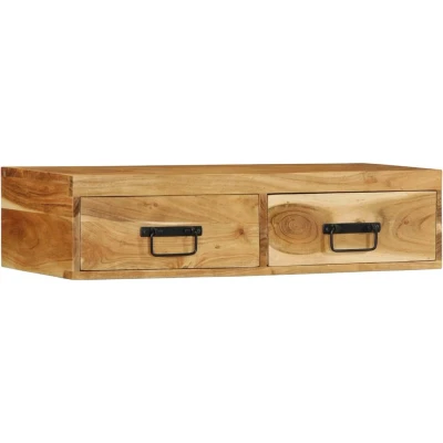 Afbeelding van vidaXL Tv meubel wandmontage 80x30x19 cm massief acaciahout