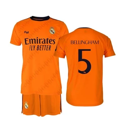Afbeelding van Real Madrid Bellingham Uit Tenue 24/25 Maat 116 Voetbaltenue Kinderen Shirt en Broekje Jongens Meisjes