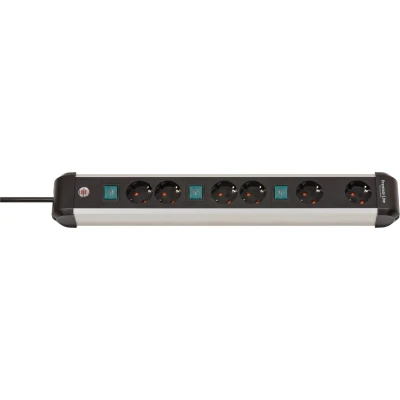 Afbeelding van Brennenstuhl Premium Alu Line stekkerdoos 6 voudig