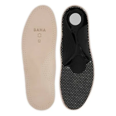 Afbeelding van Hoogwaardige Bama leren inlegzolen, anatomisch gevormde orthopedische binnenkant voor meer comfort, uniseks, antislip, van echt leer, 1 paar, 36 46 EUR, Beige
