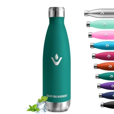 Afbeelding van Thermosfles, 750 ml, dubbelwandige roestvrijstalen waterfles, herbruikbaar, lekvrij, BPA vrij, voor school, kantoor, sport, yoga, outdoor, gemakkelijk mee te nemen