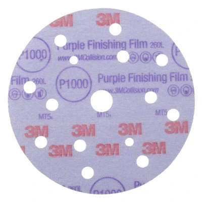 Afbeelding van 3M Hookit 260L+ 51304 Slijpschijvenset, excenterschuurmachine 150 P2000