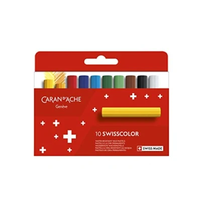 Afbeelding van Caran d&#039;Ache, Kleurpotloden, Swisscolor, 1/2 pastels cire permanent 10 stuks (Veelkleurig, 10 x)