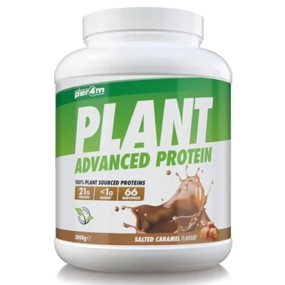Afbeelding van Per4m Plant Protein 2000g Salted Caramel Proteïne poeder Eiwitpoeder Eiwitten Eiwit shake Vegan