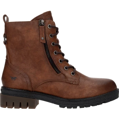 Afbeelding van Mustang Veterschoenen Hoog cognac Maat 36