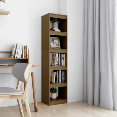 Afbeelding van Boekenkast/kamerscherm 40x30x167,5 cm grenenhout honingbruin