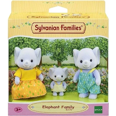 Afbeelding van Sylvanian Families 5376 familie olifant fluweelzachte speelfiguren voor poppenhuis