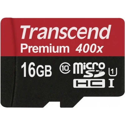 Afbeelding van Transcend Premium UHS I Micro SD kaart 16GB (300x)