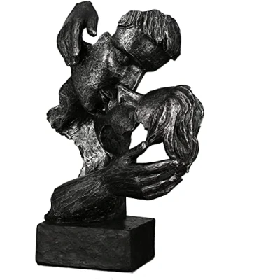 Afbeelding van kussend koppel paar liefde love skulptur addiction