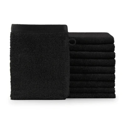 Afbeelding van Blumtal Washandje 10 washandjes van katoen Oeko Tex® gecertificeerd zwart