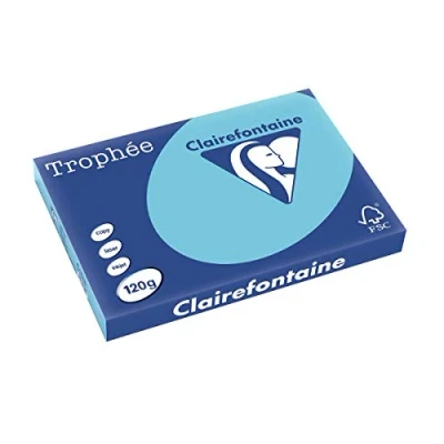 Afbeelding van Clairefontaine Trophée Pastel, gekleurd papier, A3, 120 g, 250 vel, helblauw papier