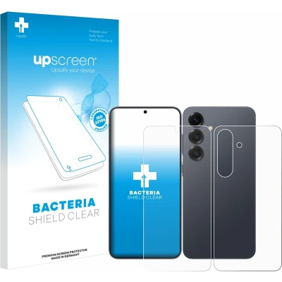 Afbeelding van upscreen Screenprotector voor Samsung Galaxy S25 (Voor+Achter) Folie Beschermfolie transparant antibacterieel