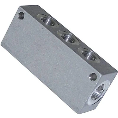 Afbeelding van ICH 60417 Verdeelblok alu. 4 voud G3/8 (4 x 1/4) l=116