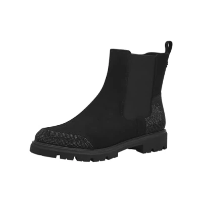 Afbeelding van Marco Tozzi Guido Maria Kretschmer Korte laarzen, Dames, Maat: 39, Black Textiel