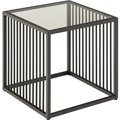Afbeelding van Bijzettafel Diego Glas Grijs Giga Living