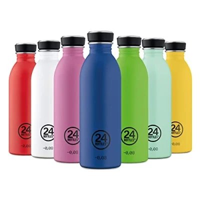 Afbeelding van 24 Bottles Urban Bottle 0,5 L Stone Finish Powder Blue (24B700)