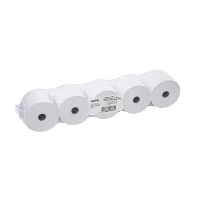 Image de Genie Rouleaux de recharge pour calculatrices à impression et caisses enregistreuses 100% sans bois Blanc 57 x 12 mm