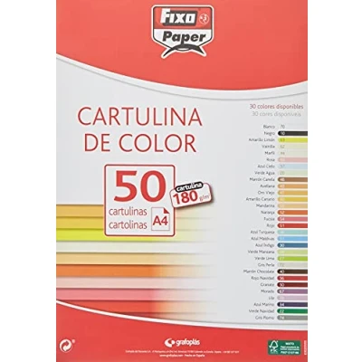 Afbeelding van Fixo Paper 11110370 karton, A4, 180 g, wit, 50 stuks