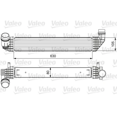 Afbeelding van VALEO 818636 Intercooler Zonder klep voor uitlaatgasrecirculatieregeling