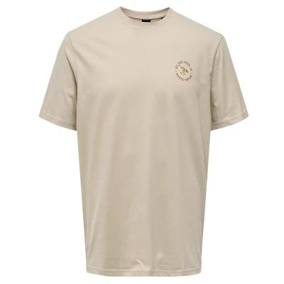 Afbeelding van ONLY&amp;SONS ONSMANUEL LIFE REG SS DESERT TEE CS Heren T shirts