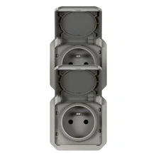 Afbeelding van Legrand Plexo Contactds 2Vx2P+A Vert. Mechanisme Ip55 Ik08 Grijs