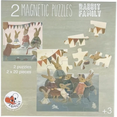 Afbeelding van Egmont toys magneetpuzzel konijnen 2x20st