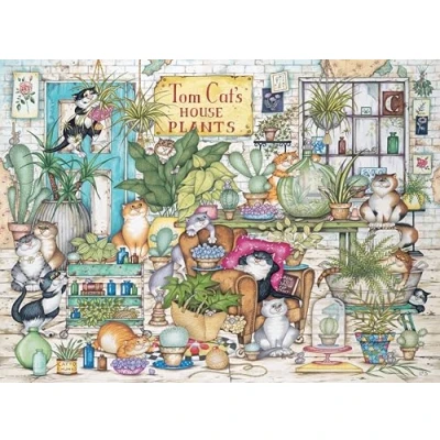 Image de Puzzle Ravensburger Tom Cat&#039;s House Plants 500 pièces