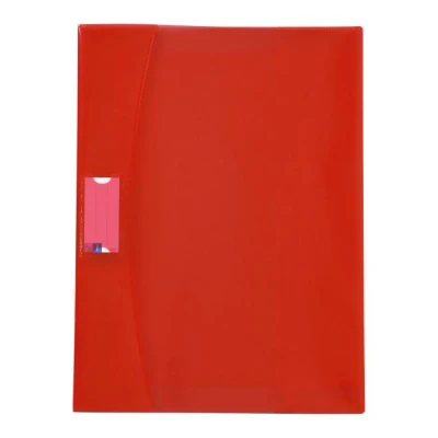 Afbeelding van Viquel Sterke cover boekomslag A4 rood van kunststof met leeslint