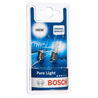 Image de Bosch H6W Pure Light lampes auto 12 V 6 W BAX9s 2 ampoules