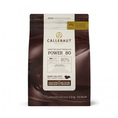 Afbeelding van Callebaut Chocolade Callets Extra Puur (80%) 2,5kg