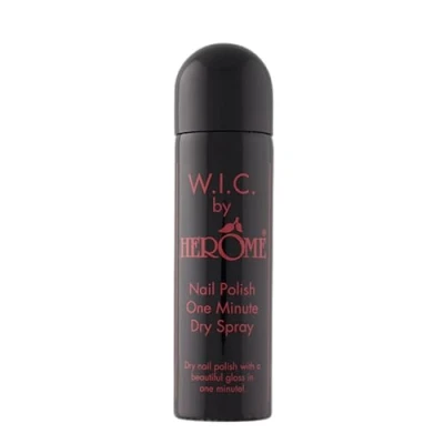 Afbeelding van Herome WIC One Minute Dry Spray een Beschermende en Voedende Top Coat Topcoat Gelakte Nagels binnen 1 minuut Droog 75ml.