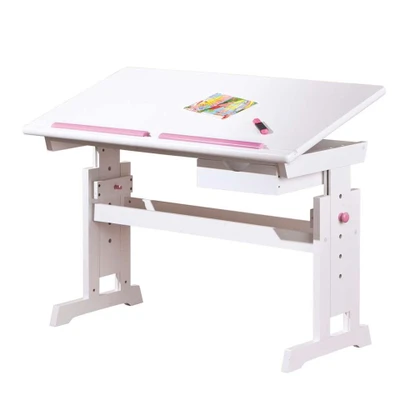 Afbeelding van Bureau Baru Wit 64x109x55 cm Hout