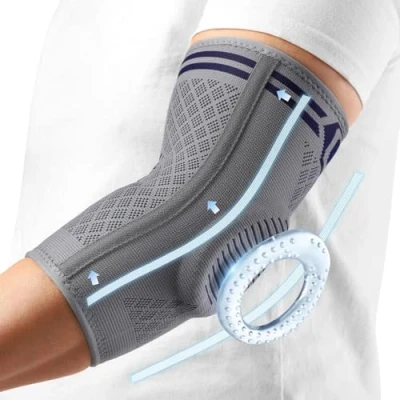 Afbeelding van CAMBIVO Elleboogbrace voor peesontsteking, epicondylitis, 2 stuks, met gelkussen en dubbele stabilisator, elleboogbrace, ademend, heren dames, pijnverlichting, tenniselleboog, golfellebogen