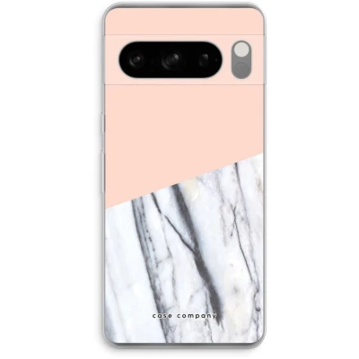 Afbeelding van Case Company® hoesje geschikt voor Google Pixel 8 Pro A touch of peach Soft Cover Telefoonhoesje Bescherming aan alle Kanten en Schermrand