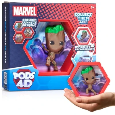 Afbeelding van WOW! PODS Marvel Groot 4D Verzamelfiguur met bobbelkop die uit hun wereld breekt in de jouwe Wand of plankdisplay speelgoed en geschenken Serie 1 nr. 409