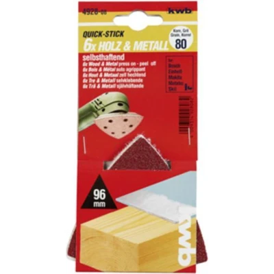 Afbeelding van kwb 492832 Deltaschuurpapier Korrelgrootte 320 (Ø) 93 mm 5 stuk(s)