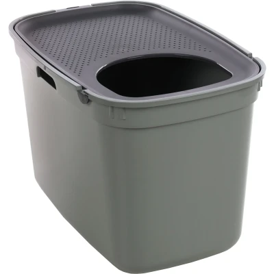 Afbeelding van Flamingo Kato Kattentoilet Katten Olijfgroen 39x59x38cm 1st 139129