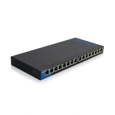 Afbeelding van Linksys LGS116P EU 16 poorts switch (8 PoE poorten) RJ45 Gigabit 10/100/1000 Mbps Plug en Play