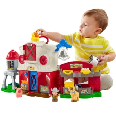 Afbeelding van Fisher Price Little People GLT78 Kinderspeelgoed met boerderijdieren, lichten en geluiden, speelgoed voor boerderijbaby&#039;s, boerderijdieren kinderen van 1 jaar tot 5