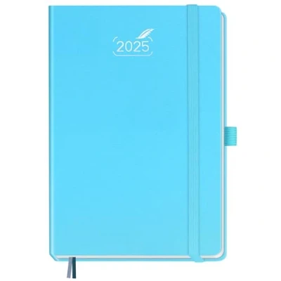 Afbeelding van Agenda 2025 BEZEND 2025, A5 hardcover, weekplanner met wekelijkse notities en planner van januari tot december 25, 120 g/m² papier, gestippelde notitiepagina&#039;s, hemelsblauw