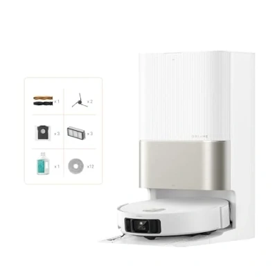 Afbeelding van Dreame X50 Ultra Complete robotstofzuiger met automatische lediging en dweilreiniging, zuigkracht tot 20.000 Pa, grondige reiniging van rand