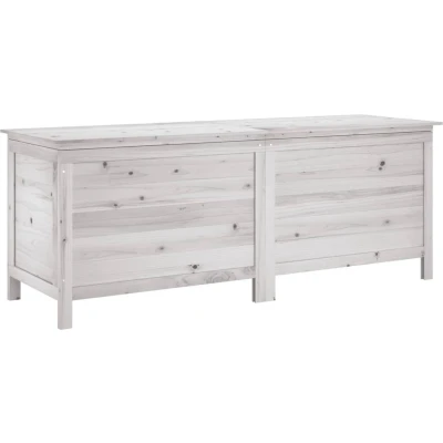Afbeelding van Tuinbox 150X50X56,5 Cm Massief Vurenhout Wit