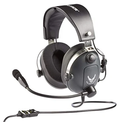 Afbeelding van Thrustmaster 4060104 Over Ear headset Gamen Kabel Stereo Grijs, Metallic Volumeregeling, Microfoon uitschakelbaar (mute)