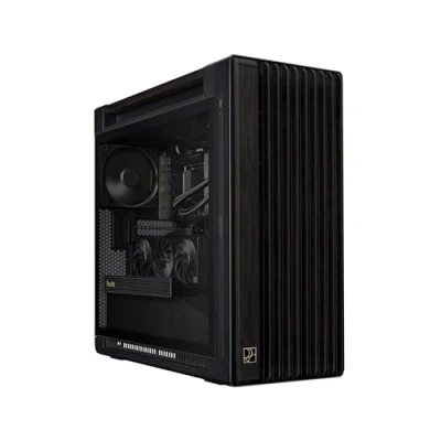 Image de ASUS ProArt PA602 Wood Edition mid tower ATX étendu panneau latéral fenêtré (verre trempé) pas d&#039;alimentation noir USB/Audio